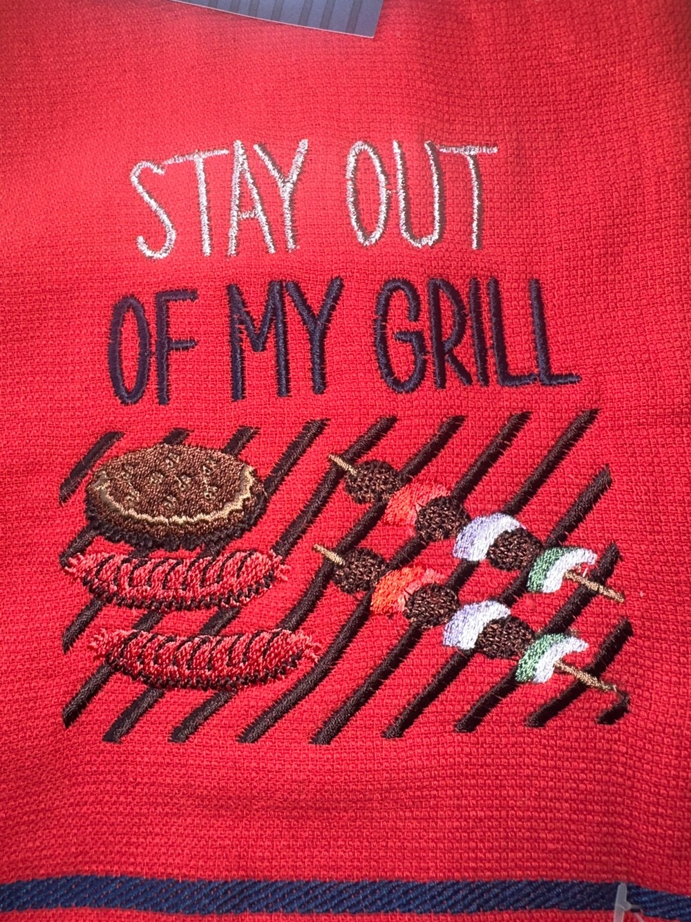 Stay Out Of My Grill Kitchen Towel - Set of Two - New - Picture 2 of 5